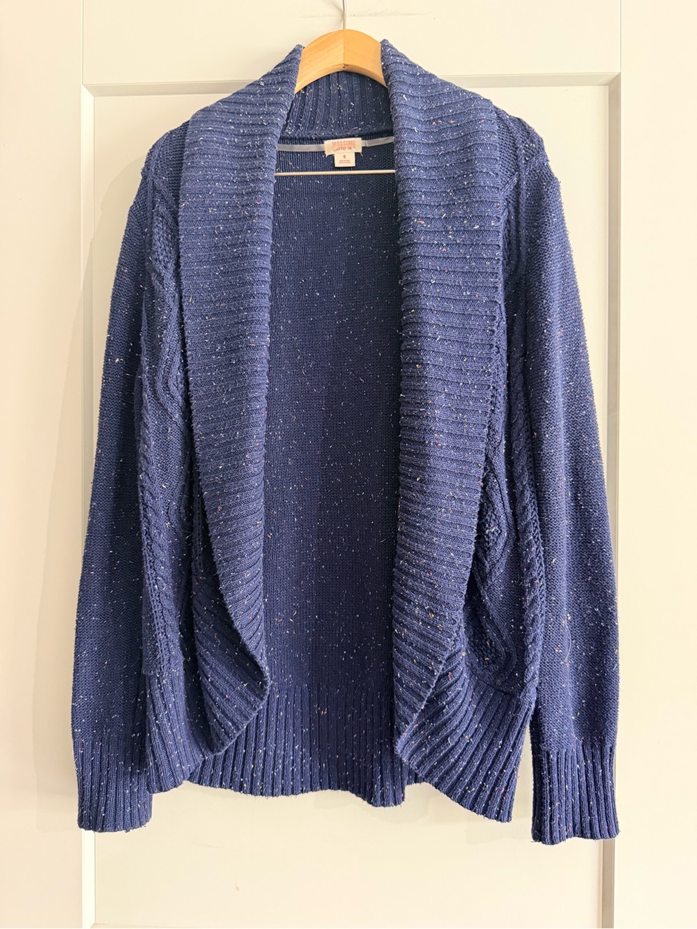 Mossimo Supply Co. Navy Open-Front Flecked Cardigan